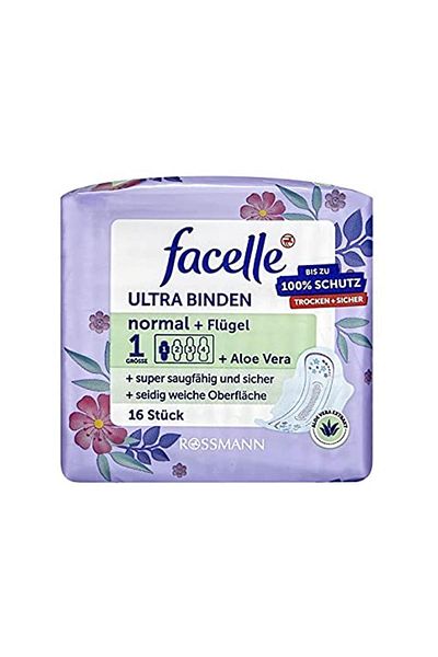 Facelle 16 Daily Aloe Vera Pads - Ultra Normal Wings