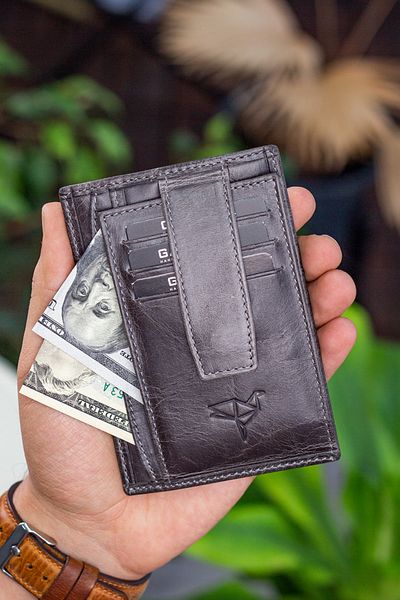 Garbalia Πορτοφόλι Nevada Crazy Leather Grey Unisex με θήκη για κέρματα
