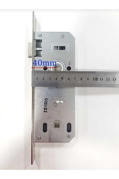 ARON Anka Mirrored Nickel Satin (Bathroom WC) Type Door Handle & Door Lock System + Mounting Screws