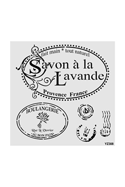 STENCİLTASARIM Stencil Tasarım Yz308 Savon Boyama Şablonu - Dekoratif Duvar Ve Eşya Boyama Şablonları