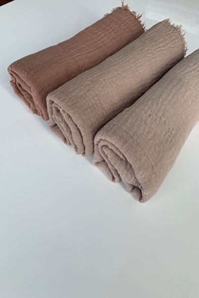 Larissa Scarf 3'lü Bürümcük Şal-soğuk Pembe,vizon Pudra,vizon