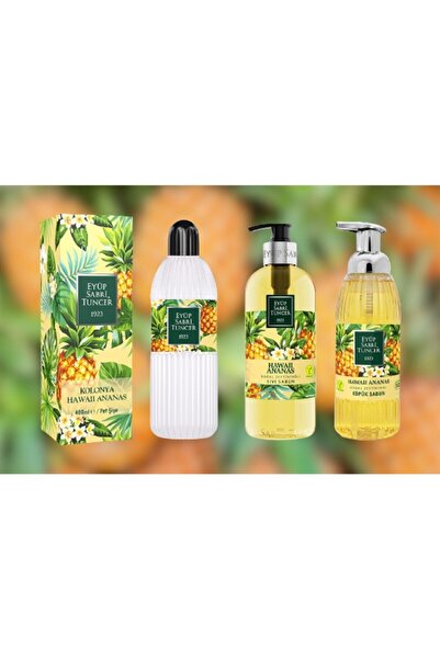 Eyüp Sabri Tuncer Hawaii Ananas 400 Ml Pet Şişe Kolonya +500 Ml Sıvı Sabun +5...