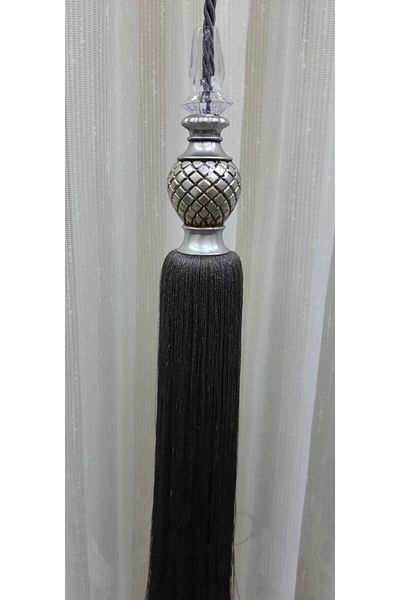perdeeviyasemin Curtain Pendant Lamp Curtain Knob Medium Ornament Tassel Accessory Color Gray Price for 1 Piece