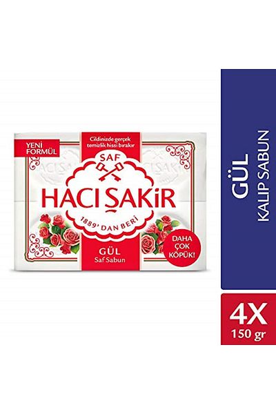 Hacı Şakir Rose White Mold Soap 4x150 G