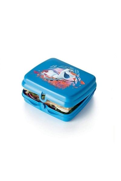 Tupperware Lunch Box Portable Sandwich Container Anna&elsa-olaf Hsgl Blue