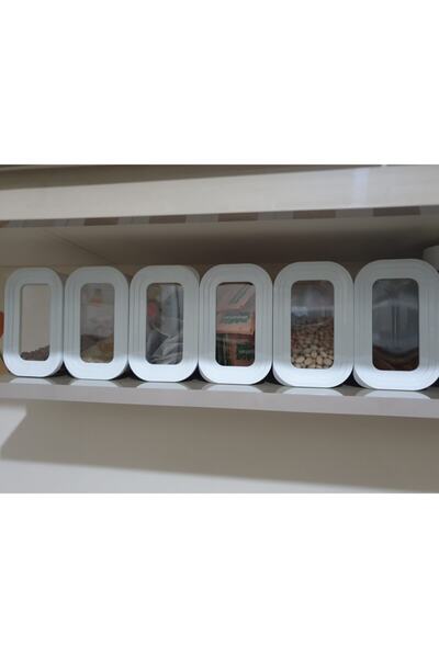 Favilla Dikdörtgen Contalı Kapaklı 6'lı 2lt Mutfak Erzak Saklama Kabı