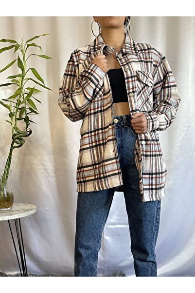 TWİN COLLECTION Plaid Patterned Unisex Lumberjack Shirt - Multicolored and Pocketed