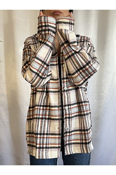 TWİN COLLECTION Plaid Patterned Unisex Lumberjack Shirt - Multicolored and Pocketed
