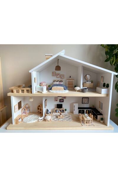 Alin Ahşap Diyarı Ahşap Bebek Evi