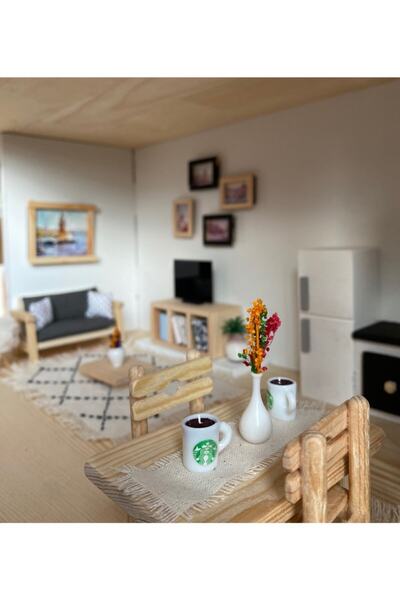 Alin Ahşap Diyarı Ahşap Bebek Evi