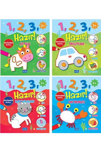 Parıltı Yayıncılık 1، 2، 3 جاهز! المجموعة - 4 كتب