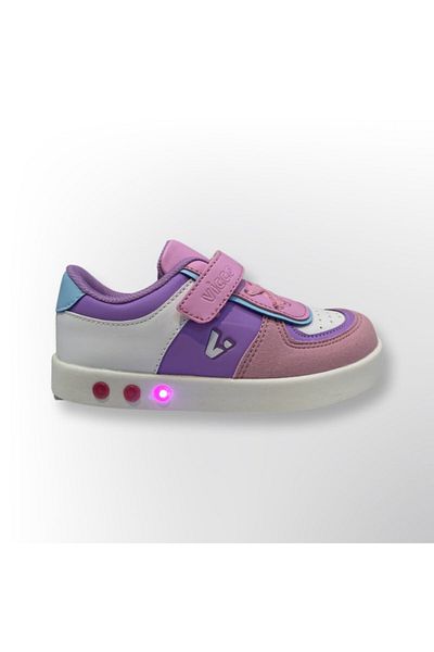 Vicco Sam Lighted Baby Girl Pink Sneakers