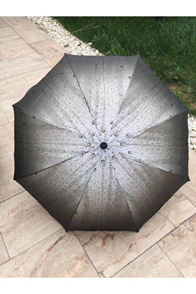 Marlux Koyu Yeşil Yağmur Damlalı Şemsiye