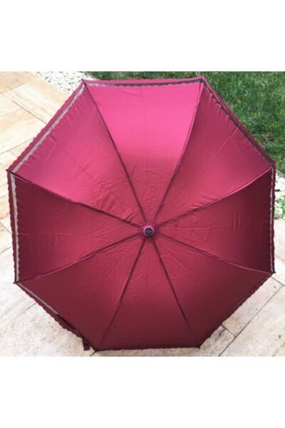 Marlux Bordo Lazer Kesim Tül Detaylı Şemsiye