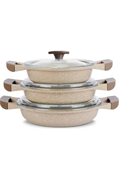 ThermoAD 3-Piece Cast Granite Sahan Set with Borcam Cover