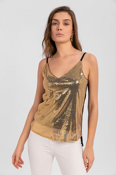 Gold colored camisole best sale