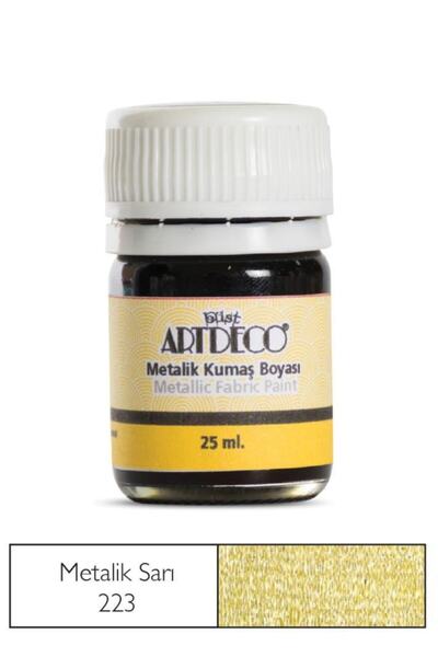 Artdeco Metalik Kumaş Boyası 223 Sarı