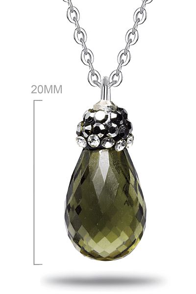 Tesbih Atölyesi Natural Smoky Quartz Stone Necklace with Certified Zircon