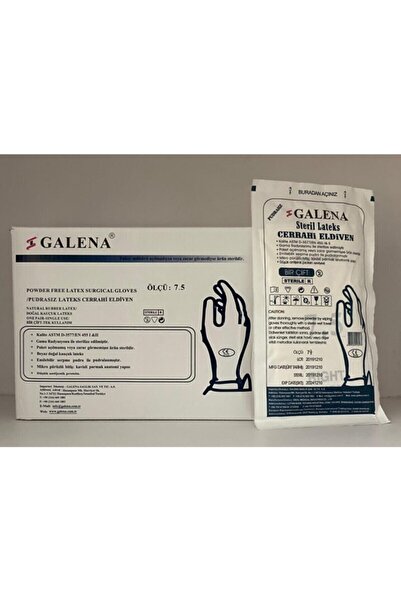 Galena Lateks Pudrasız Steril Cerrahi Eldiven 7.5 Beden – 50 Çift