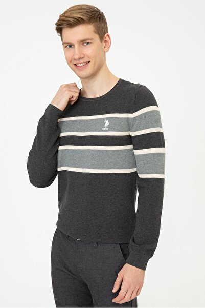 U.S. Polo Assn. Gri Erkek Kazak