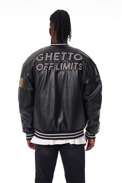 Ghetto off limits Unisex Black College Jacket