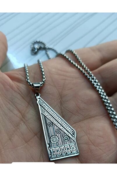 Herşey Nota Unisex Gri Kanun 925 Gümüş Kolye