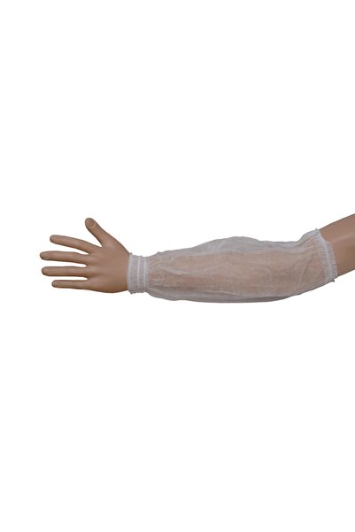 Besni Ticaret Disposable Sleeves 3 Elastic Sleeves Ribbed Sleeves 100 Pack