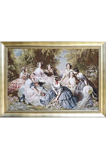 Niva Figüratif Seri-41k Dokuma Goblen Kumaş-imparatoriçe Eugenie Hanımları Ta...
