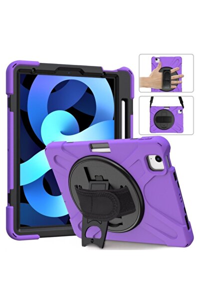 TEKNETSTORE Ipad Pro 11 Inç Defender (M1-M2 2022 / 2021) Military Kalem Bölmeli Asklılı Tank Koruyucu Kılıf