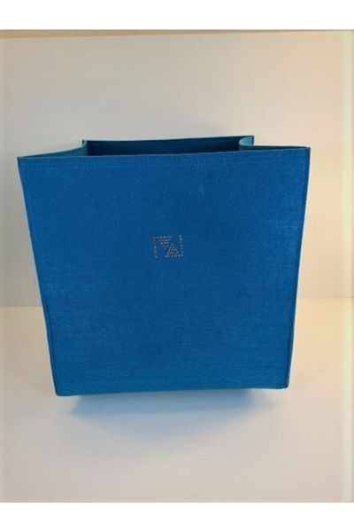 MARJİNAL W CLUB Blue Felt Storage Basket