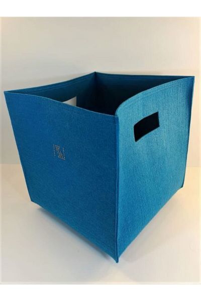 MARJİNAL W CLUB Blue Felt Storage Basket
