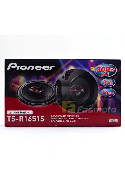 Pioneer Ts-r1651s 16cm 3 Yollu Koaksiyel Araba Hoparlörleri 4 Ohm'da Max 300w...