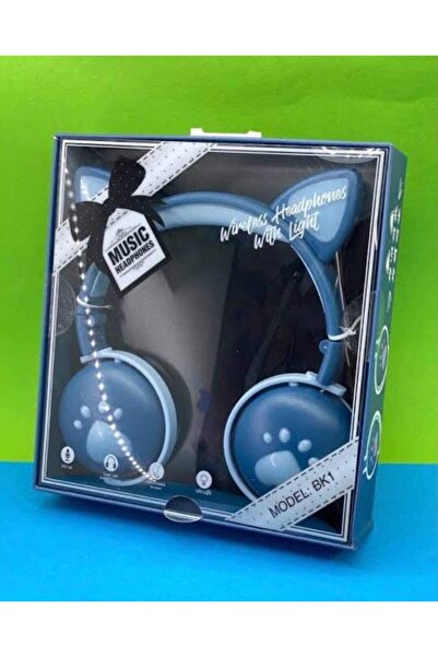 TG Kedi Kulaklı Kulaklık Led Işıklı Mikronlu Hafıza Kartı/Aux Girişli Kablosuz Bluetooth Kedi Kulaklık