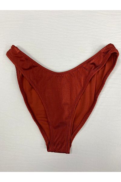 No Gossip Partea de jos de bikini sport din stofă cu snur