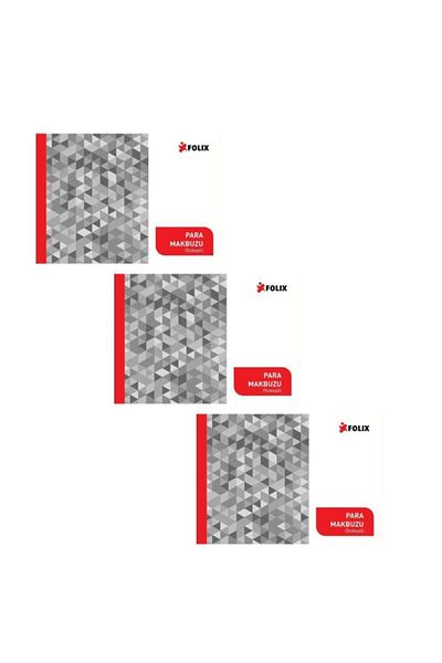 Folix Money Receipt 14 X 20 Cm 2-50 2 Nüsha with Autocopy 50 Sheets 3 Pieces