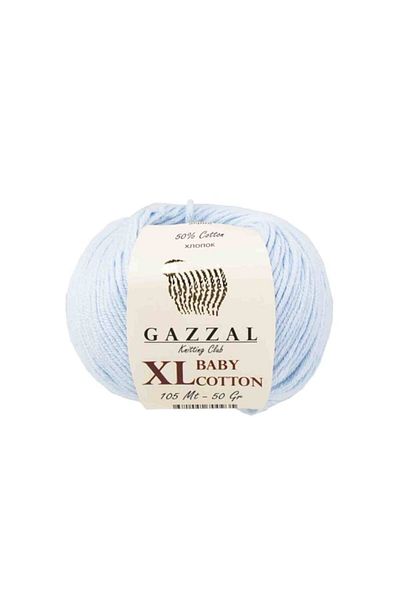 Gazzal Baby Cotton Xl Πλεκτό Χειροποίητο Σχοινί Baby Blue 3429