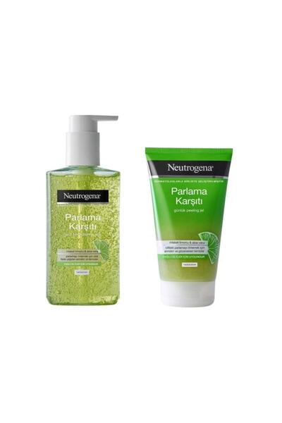 Neutrogena Anti-Shine Peeling and Cleansing Gel Set of 2
