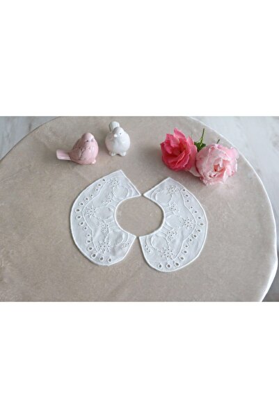 SHERLOCK HOME Vintage Baby Collar White Small (2 SEPARATE PIECES)