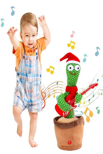 Hyd Konuşan Dans Eden, Müzikli Işıklı Saksı Gitarlı Kaktüs Peluş Oyuncak