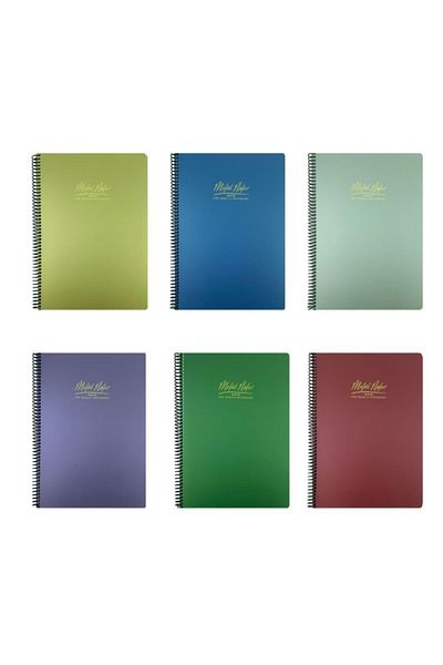 Gıpta Note metalice 17 X 24 Caiet cu spirală Copertă Pp 80 coli pătrate