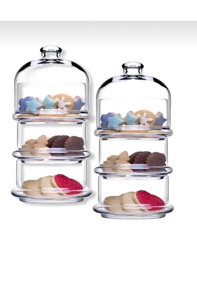 Paşabahçe 3-Tier Storage Container Villa Patisserie