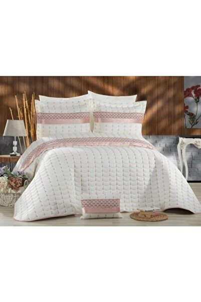 brilant Gündüz Perde Colors Micro Çift Kişilik Yatak Örtüsü Pudra