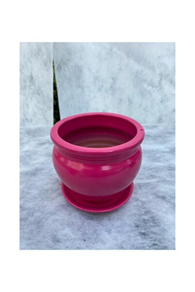 Mine peyzaj garden Sırlı Toprak Saksı Pembe 12x12