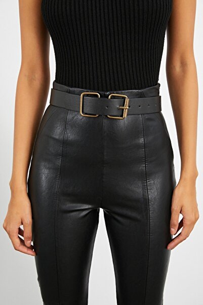 BE CHİC Rochie de damă, bronz negru, cu cataramă dublă, curea Jean