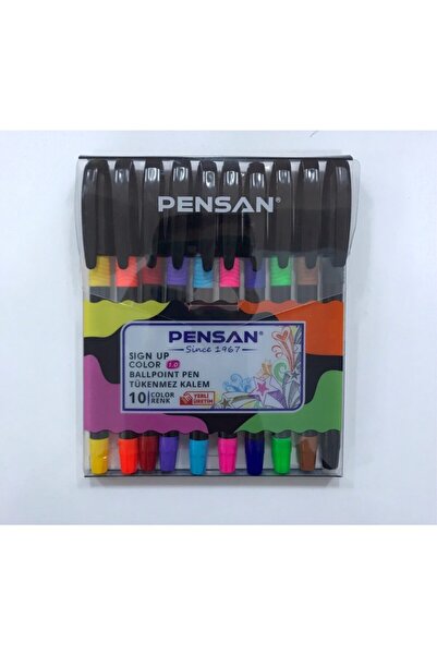 Pensan Sign Up 1.0 mm 10 Renk Tükenmez Kalem