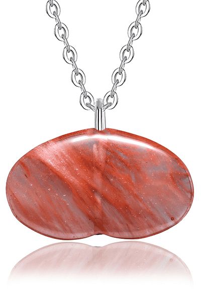 Tesbih Atölyesi Certified Natural Veined Rose Pink Quartz Stone Necklace