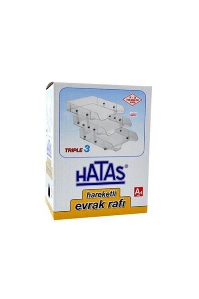 HATAS رف مستندات بلاستيك 3 قطع متحرك Code2083