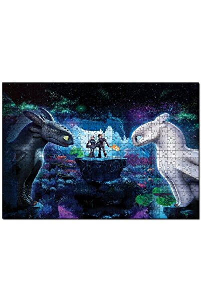 Cakapuzzle Ejderhanı Nasıl Eğitirsin 3 Dişsiz Ve Işığın Öfkesi 1000 Parça Puzzle Yapboz Mdf(ahşap)