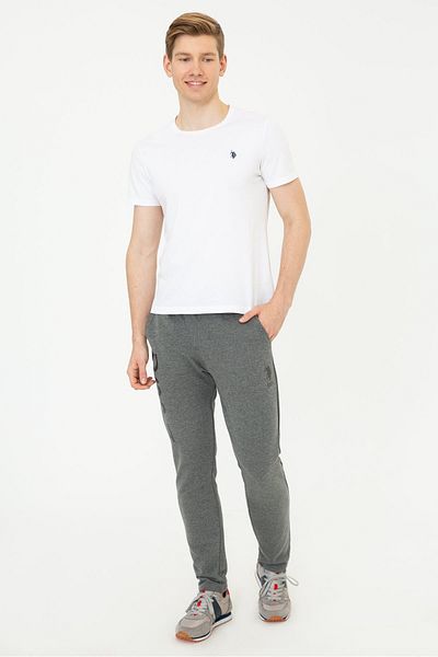 U.S. Polo Assn. Ανδρικό πλεκτό παντελόνι σε γκρι χρώμα