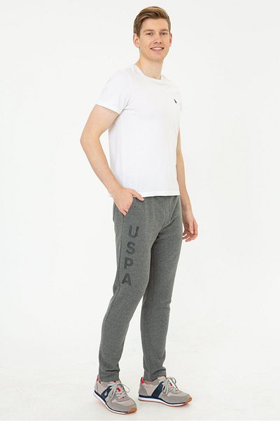U.S. Polo Assn. Ανδρικό πλεκτό παντελόνι σε γκρι χρώμα